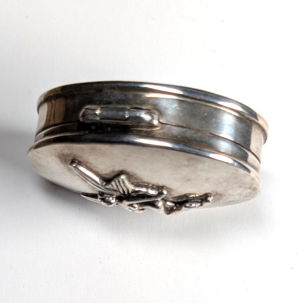 Sterling Silver Fairy pill box or trinket Box - Picture 5 of 14